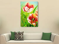 Popular Lacquer Canvas Wall Art With Hand Painted Emblishment And Glass Coating, Great For Wall Decoration Hot Sell Items