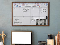 Framed Erasable Magnetic Board Weekly Planner Memo Board  White Board