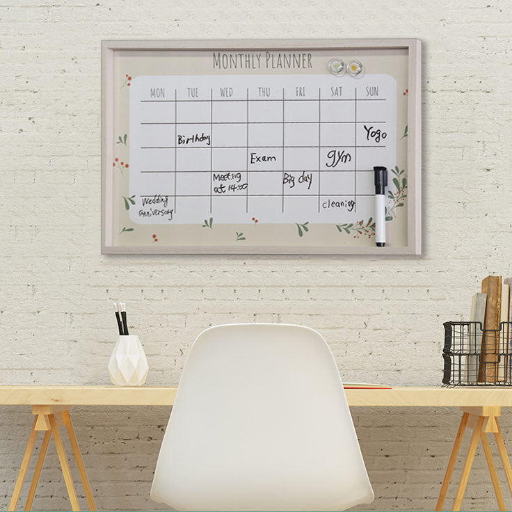 Weekly planner monthly planner Erasable Magnetic board meno note canvas board