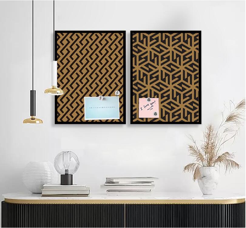 Cork Board Various Sizes Floral Print Cork for Wall with Frame Cork Bulletin Board with Pushpins Corkboards for School, Home, Office, Bedroom Decor
